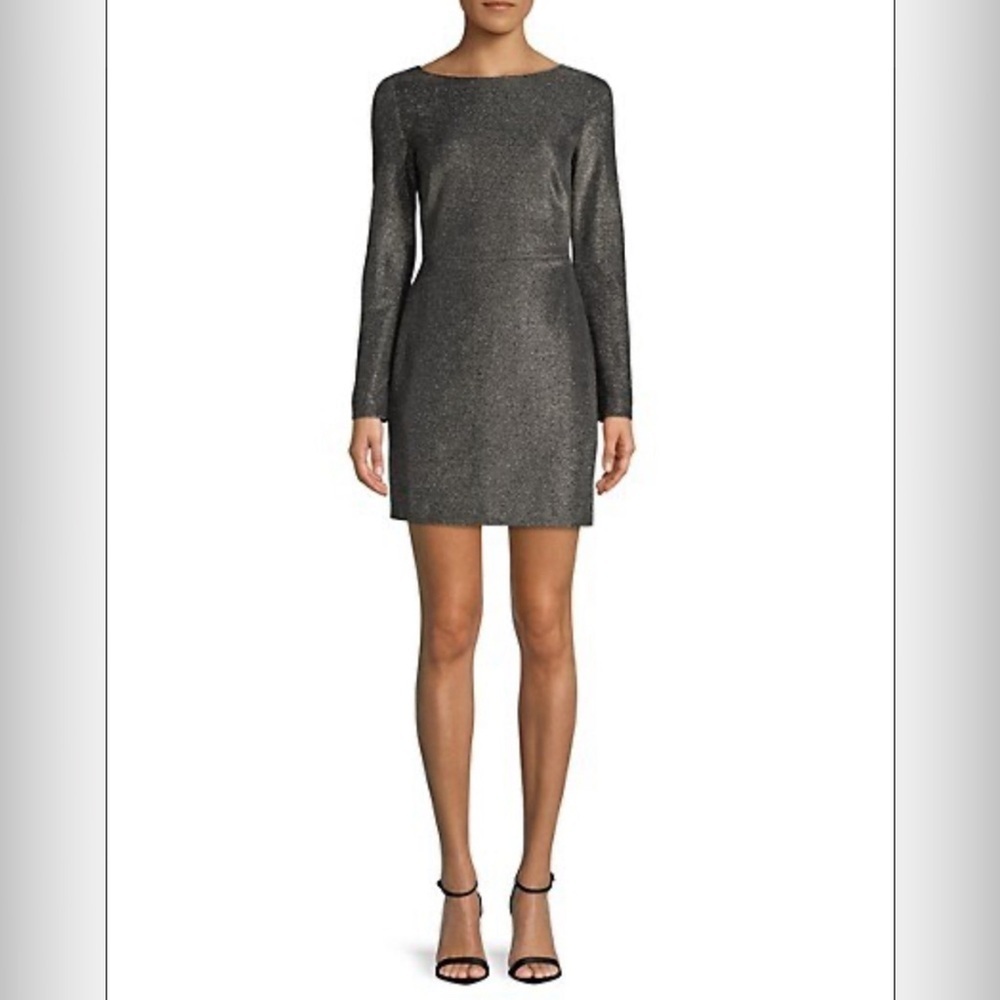 Diane von Furstenberg Black Metallic Dress, Size 4